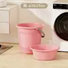 Juego de Cubo de Agua para el Hogar, Lavabo, Cucharón de Agua, Cubo de Plástico Engrosado, Gran Capacidad, Uso Doméstico, Set de Tres Piezas para Baño en Dormitorio de Estudiantes