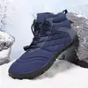 Sapatos de caminhada ao ar livre forrados de lã engrossados Novos sapatos de neve para escalada em rocha para homens e mulheres antiderrapantes resistentes ao desgaste quentes de cinco dedos