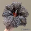 Elástico de cabelo preto para o dia a dia para mulheres, estilo francês, alto valor estético, adequado para sair, elástico de cabelo oversized da moda, acessório de cabelo
