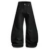 Jeans Oreeta de Alta Resistencia con Diseño Lavado de Salpicaduras de Tinta y Teñido Sucio para Hombres y Mujeres, Pantalones Anchos de Género Neutro