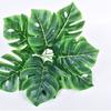 Planta verde de simulación directa de fábrica, 9 hojas grandes, simulación de hoja de tortuga, hoja de lluvia primaveral, planta de simulación, material de pared