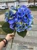 Comercio exterior, nueva fábrica de hortensias con tacto suave y pegamento, tacto de una sola cabeza, hortensias grandes de ágata roja, boda, lote de flores falsas suaves