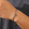 Moda Hip-hop Europeia e Americana Nova Pulseira de 26 Letras Personalizada Tendência Aço Inoxidável 6mm Corrente Mágica Corrente Unissex