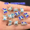 Prata S999 azul cola gradiente combinação de cores pulseira colar de contas borboleta trançada acessórios DIY feitos à mão