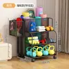 Cesta de Almacenamiento para Esterillas de Yoga, Estante de Almacenamiento para Equipos Deportivos y de Fitness en Casa, Estante de Almacenamiento Doméstico para Rellenar Espacios para Bádminton y Baloncesto