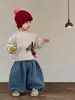 Conjunto de Otoño para Niños Estilo Coreano Ropa Infantil 2026 Nuevo Ropa de Otoño para Bebé Conjunto de Suéter de Punto y Jeans para Niños