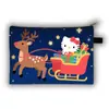 Nuevo Monedero Grande de Navidad de Hello Kitty para Niños, Bolso de Mano con Asa Larga de Gran Capacidad para Cosméticos, Lindo Bolso Cruzado