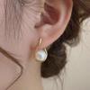 Mori Pearl Mosquito Incense Plate Ear Clip Light Luxo Nicho Design High-end Elegante All-match Geométrico Ear-less Brincos Femininos