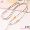 Cuerda Fina Tejida a Mano de Cera de Abejas Jade Dorado Pixiu DIY Hecho a Mano para el Cuello Venta al por Mayor