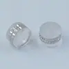Tampão de ouvido de silicone da moda com anel de aço inoxidável de ouro 18K, tampão de ouvido transparente de hambúrguer, tarraxa anti-queda de alta qualidade