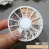 Outono e Inverno Contas de Sereia Maillard Joias de Diamante para Unhas Cor de Café Tamanho Misto Sola Lisa Pequeno Diamante Redondo Acessórios de Unha Vestíveis