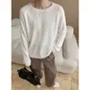 Suéter de Tricô com Mangas Raglan, Nova Coleção Outono, Mistura de Seda Lyocell, Fino, Solto, Confortável, Versátil, Top Fino