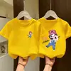 2026 Camisetas de Algodón Puro de Manga Corta para Niñas Kidsren Tallas Mediana y Grande Camisetas de Manga Corta Cuello Redondo Ropa de Verano para Niñas
