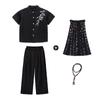 Ropa de Moda Infantil Hip-Hop Niños y Niñas Estilo Chino Hip-Hop hiphop Genial Atractivo Moda Nacional Traje de Artes Marciales Ropa Holgada para Actuación