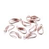 Tendência brincos diy acessórios artesanais personalizados cobre puro liso em forma de gota gancho de orelha clipe acessórios fabricantes atacado