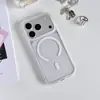 Adecuado para iPhone 18 Pro Max, funda de teléfono magnética transparente con protección de airbag, funda protectora anti-caída de cuatro esquinas Apple 17, 15