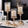 Velas de Aromaterapia DIY Decoração Suave para Mesa de Jantar Enfeites Sala de Estar Hotel Decoração de Casamento Suporte de Vela Suporte de Vela de Metal Luxo Leve