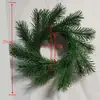 Anéis de Agulha de Pinheiro Simulada de 11 polegadas Pe Decoração de Mesa para Casamento em Casa Decoração de Planta Verde Guirlanda Artificial Estilo Queda de Neve de Natal da Amazon