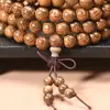 Pulseira de Contas para Oração Baiqinan de Agarwood Vietnamita Madeira Asa de Frango Pequena 108 Contas Estilo Étnico Brinquedo Cultural
