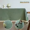 Toalha de mesa resistente a óleo, tecido de algodão e linho, à prova d'água, cor sólida, não lavável, retangular, estilo de luxo leve, adequada para mesas de jantar, escrivaninhas e mesas de centro, 2025