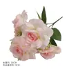 Nuevo ramo de rosas artificiales de 5 cabezas para decoración suave de escritorio de sala de estar en casa, accesorio de fotografía, flores artificiales