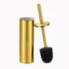 Set de Cepillo para Inodoro de Acero Inoxidable con Mango Largo, Sin Esquinas Muertas, Color Bronce Antiguo, Cepillo de Limpieza para Baño del Hogar