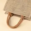 Bolsa de Lona Lista para Usar DIY Canvas Bolsa Navideña Pintada a Mano Ecológica Resistente a Rayones Personalizable