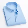 Camisa de vestir blanca profesional para hombre de manga larga y corta, no necesita planchado, con amoníaco líquido, 80 hilos, camisa de vestir de lujo ligero