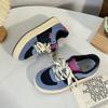 Vintage Design Plataforma Pão Sapatos Femininos 2024 Outono Novo Nicho Casual All-match Sports Forrest Gump Tênis 6563