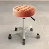 Taburete de Belleza para Salones de Belleza, Giratorio y de Altura Ajustable con Ruedas, Silla de Peluquería, Uso en Casa de Barbería, Taburete Redondo para Manicura