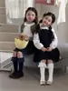 WA257 Calcetines Nuevos de Otoño para Niñas con Volantes Color Retro Estilo Coreano Calcetines Plisados de Encaje hasta la Mitad de la Pantorrilla Calcetines para la Pantorrilla de Niños