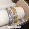 ¡Artesanía lujosa! Pulsera deslumbrante con forma de serpiente de circonita, simple y elegante, versátil para el uso diario, lujo ligero con un toque de alta gama