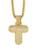 Amazon Transfronterizo Nuevo Collar con Colgante de 26 Letras Estilo Hip-Hop Moda Personalidad Cadena para Clavícula de Hombre Accesorio para Fiesta