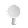 Espelho de maquiagem LED com iluminação inteligente ajustável em três cores, espelho de mesa para maquiagem com luzes, modelo recarregável