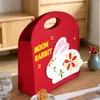 Bolsa de Regalo Portátil para Pastelitos de la Mitad del Otoño 2026, Bolsa de Fieltro para Souvenir, Caja de Empaque para Regalo de Pastelitos de Luna y Yema de Huevo
