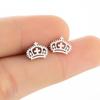 Pendientes de Acero Inoxidable con Cruz de Moda para Mujer, Clavos Mini para Hélice Ósea Simples y Personalizados, Accesorios Transfronterizos Europeos y Americanos