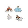 Lindos accesorios de aleación de nube de arcoíris, accesorios de joyería DIY, collar para niños, pulsera, colgante decorativo, llavero DIY