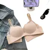 Lingerie Sexy em V para Mulheres com Seios Pequenos, Efeito Realçador e Ampliador, Patchwork de Renda Brilhante Sem Costura, Sutiã com Bojo em Palma Anti-Queda