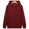 Sudadera con capucha de color liso para hombre, cárdigan con cremallera de algodón Di San de 320g, nueva moda casual de otoño e invierno, holgada