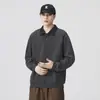 Temporada de primavera y otoño, bloques de color, estilo de dos piezas, sudadera tipo polo para hombre, nueva colección 2026, peso pesado de 320g, top casual y apropiado para el trabajo, venta al por mayor