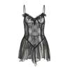 Lingerie Feminina Transparente Tentação Malha Pijama Flertando Perspectiva Sem Alças Uniforme Renda Paixão Roupa Quente