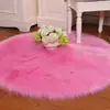 Alfombra Redonda de Pelo Largo para Suelo, Felpudo, Alfombrilla para Pies, Alfombra Imitación Lana Australiana, Decoración de Cobertura Total para Interiores, Dropshipping Transfronterizo