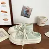 Zapatos slip-on versátiles de moda retro para mujer, nuevos zapatos casuales de lona con suela gruesa, que aumentan la altura y son antideslizantes, primavera/verano 2026