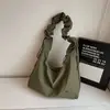 Bolsa Plissada Estilo Novo 2025 para Mulheres, Bolsa Simples Casual de Ombro, Grande Capacidade, Cor Sólida, Bolsa Tote Versátil para o Dia a Dia