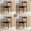 Silla de Comedor Nórdica para Uso Doméstico, Silla de Mesa de Comedor de Lujo Ligero, Taburete de Hierro para Hotel Restaurante, Silla de Asiento Prolongado con Respaldo, Silla de Mahjong