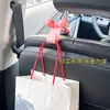 Bonito gancho de almacenamiento para respaldo de asiento con forma de lazo para artículos pequeños prácticos en el coche, Gancho para montar en el coche