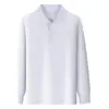 Camisa polo de manga comprida personalizada outono e inverno gola lapela macacão camiseta bordado de logotipo de equipe estampa de camisa cultural masculino e feminino