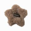 Otoño e invierno leche marrón horquilla de estrella de felpa niña dulce Corazón clip lateral horquilla clip BB joyería de estilo coreano accesorios para el cabello venta al por mayor