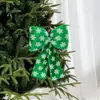 Decoração Cruzada de Natal com Lantejoulas Bordadas Floco de Neve Laço Pingente Layout de Cenário para Shopping Center Hotel Casamento