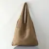 Bolso de Hombro de Punto Color Sólido Estilo Coreano Ins, Bolso de Mano Hueco, Bolso Tote de Gran Capacidad, Bolso Cruzado para Mujer